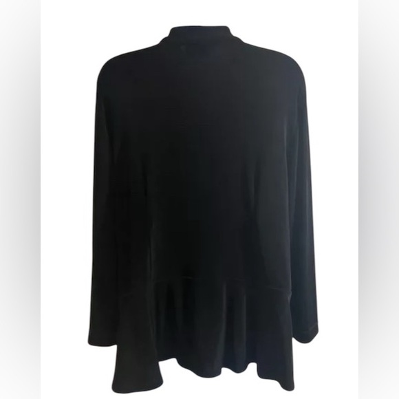 Black Cardigan Sweater Open Front_size 3_(16/18)_ Travelers By Chico’s_Women - Picture 4 of 6